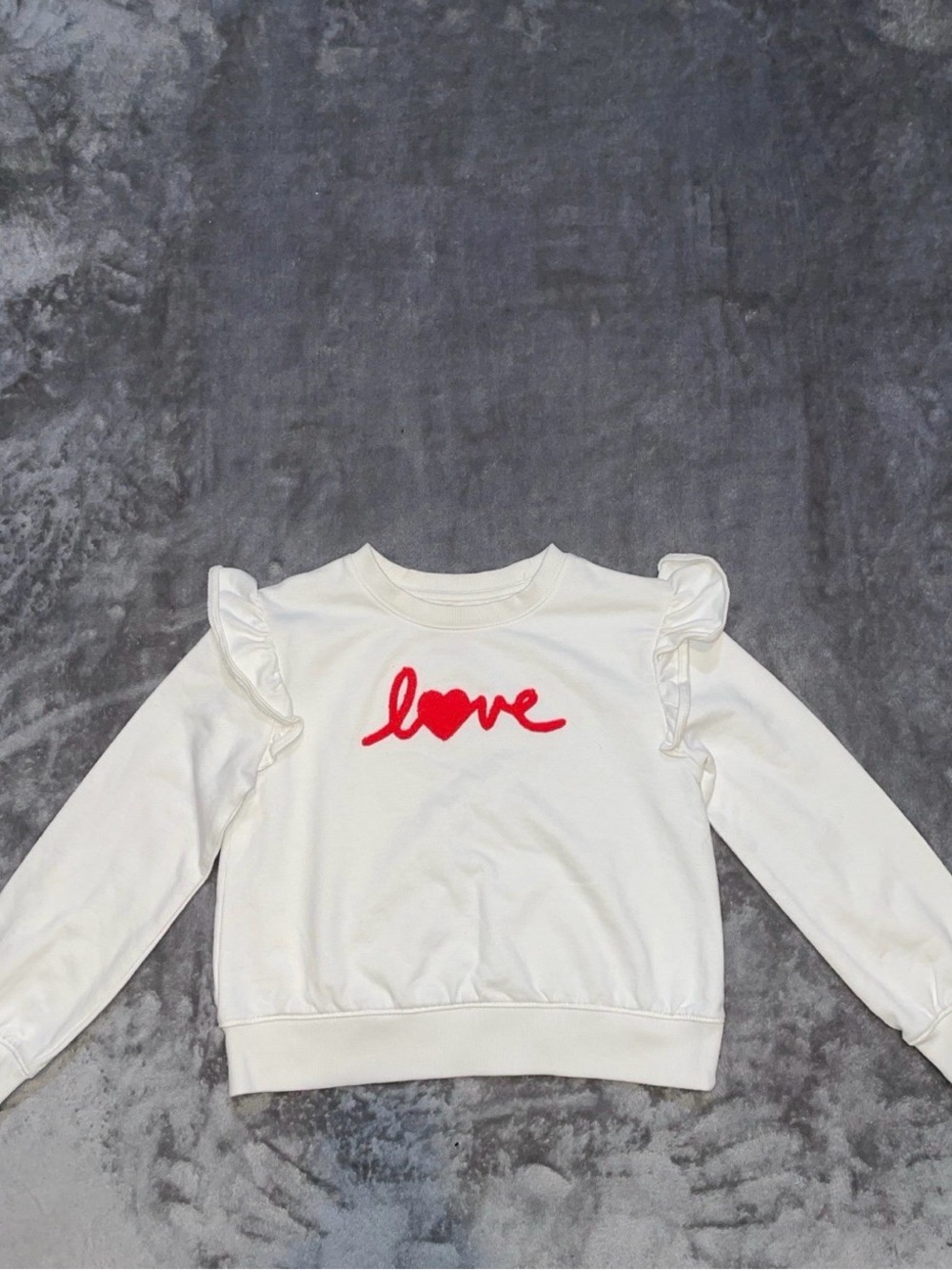 Target White Long-Sleeve Top with Red "Love" Script